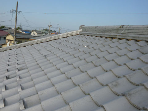 屋根の漆喰工事
