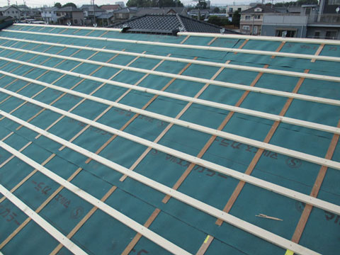 江南市の新築屋根工事