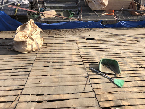 江南市での屋根葺き替え工事