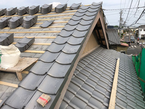 愛知県丹羽郡扶桑町での屋根葺き替え工事