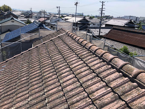 岩倉市にて屋根葺き替え工事