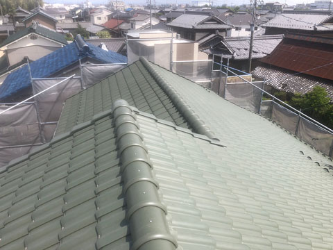 岩倉市にて屋根葺き替え工事